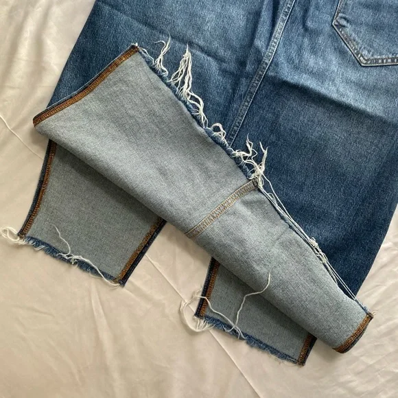 Zara Denim Skirt with 3 Slits - Picture 8 of 10